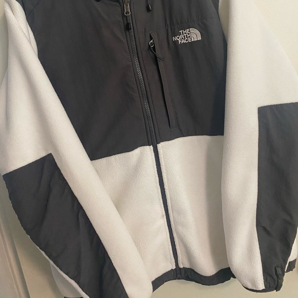 North Face Fleece  XL full zip white & grey